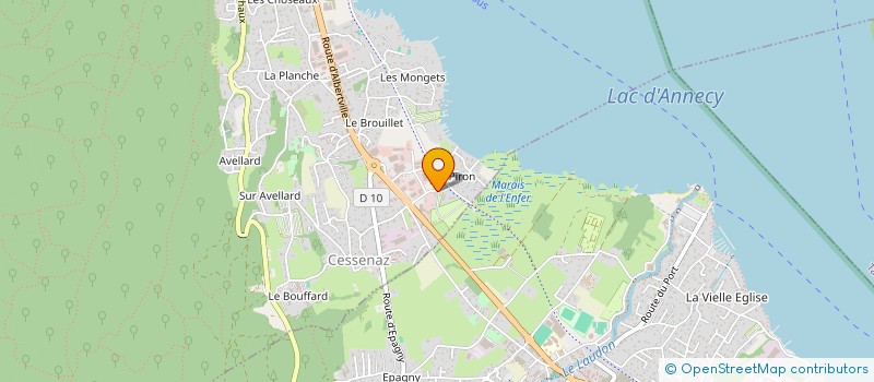 localisation de l'entreprise JARDINERIE DU LAC LES PLAISIRS VERTS à SEVRIER