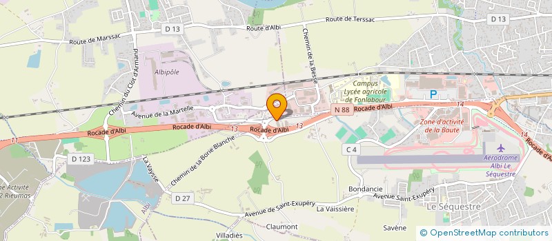 localisation de l'entreprise JARDINERIE TARNAISE FONLABOUR à LE SEQUESTRE