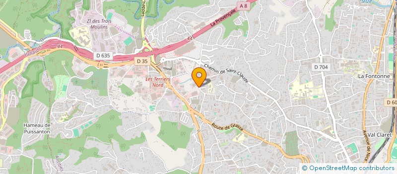 localisation de l'entreprise JARDINERIES ET PAYSAGES  ANTIBES