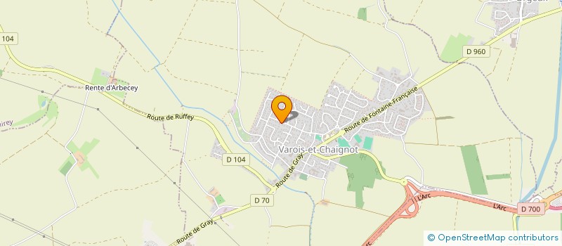 localisation de l'entreprise JARDINS ALPINS PC  VAROIS-ET-CHAIGNOT