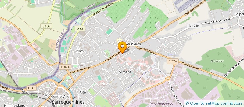 localisation de l'entreprise JARDINS CONFLUENCE à SARREGUEMINES