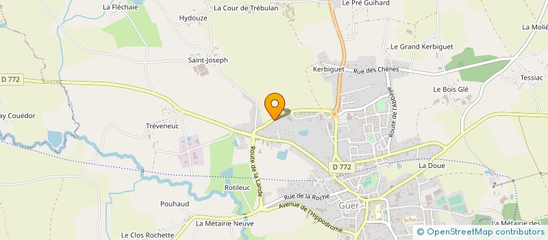 localisation de l'entreprise JARDINS DES 4 SAISONS à GUER