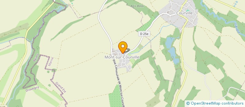 localisation de l'entreprise JARDINS - ESPACES VERTS  MONT-SUR-COURVILLE