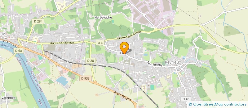 localisation de l'entreprise JARDINS ET PAYSAGES à REYRIEUX