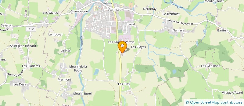 localisation de l'entreprise JARDINS ET PLANTES DE VONNAS  VONNAS