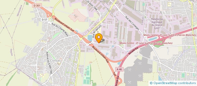 localisation de l'entreprise JARDINS ET VERGERS DISTRIBUTION à CORBAS