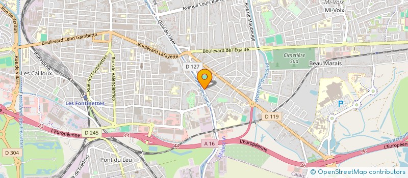 localisation de l'entreprise JARDINS OUVRIERS DE LA PORTE DE LILLE à CALAIS