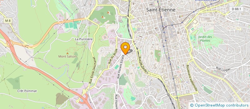 localisation de l'entreprise JARDINS OUVRIERS ET FAMILIAUX DE MONTREYNAUD BEAU SITE  SAINT-ETIENNE