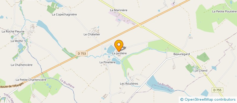 localisation de l'entreprise JARDONIERE à LA BRUFFIERE