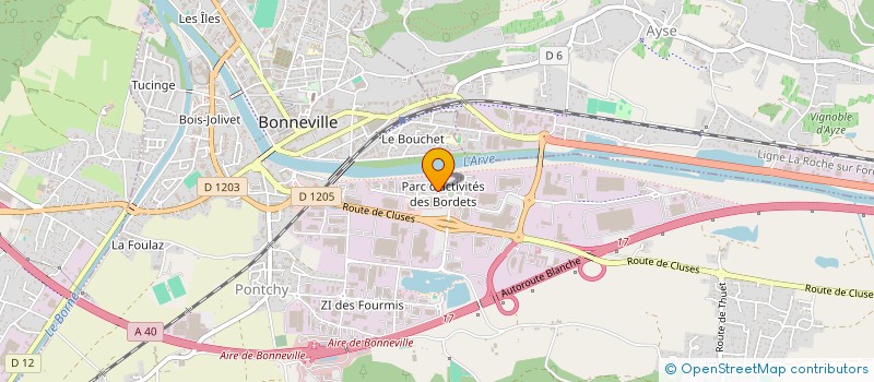 localisation de l'entreprise JARDY ' ARVE  BONNEVILLE