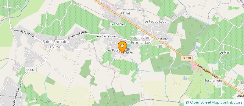 localisation de l'entreprise JAREN  CADILLAC-EN-FRONSADAIS