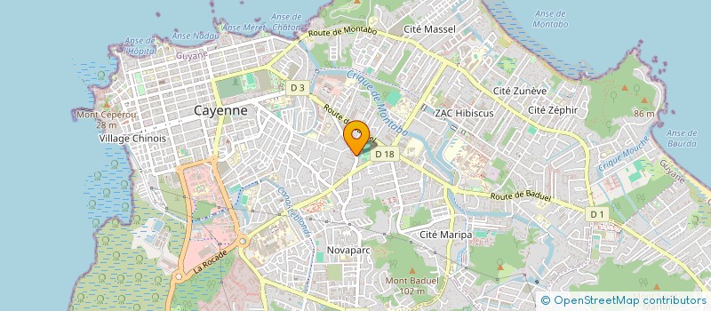 localisation de l'entreprise JARL TP  CAYENNE