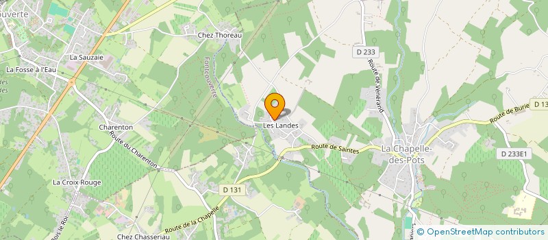 localisation de l'entreprise JARNAC BUS D EAU  LA CHAPELLE-DES-POTS