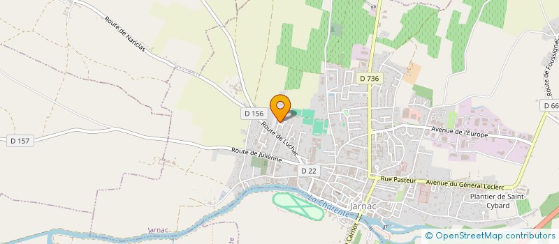 localisation de l'entreprise JARNAC SPORTS FOOTBALL  JARNAC