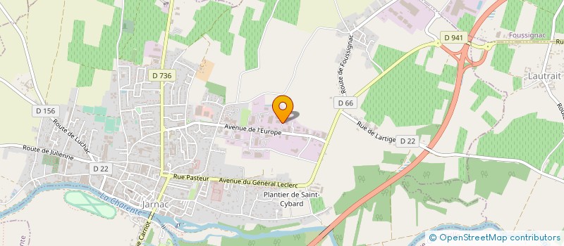 localisation de l'entreprise JARNAC STOCKAGE ET LOGISTIQUE à JARNAC