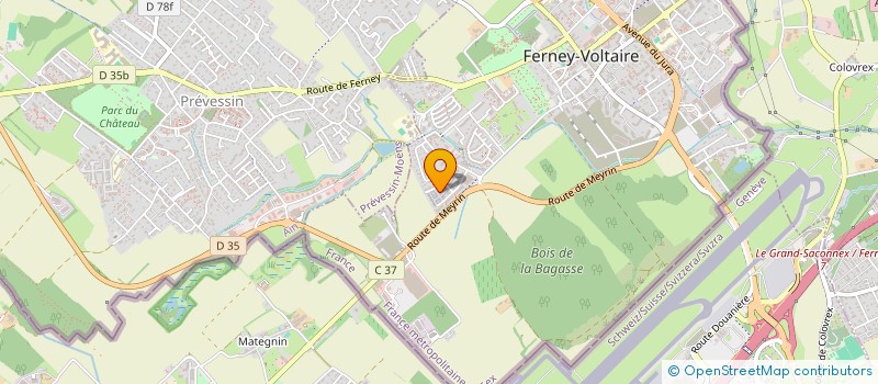 localisation de l'entreprise JARO LOCA'PRO à FERNEY-VOLTAIRE