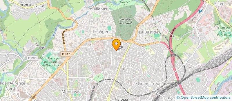 localisation de l'entreprise JARRY COULAUD  LIMOGES