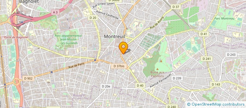 localisation de l'entreprise JARRY DEPANNAGE  MONTREUIL