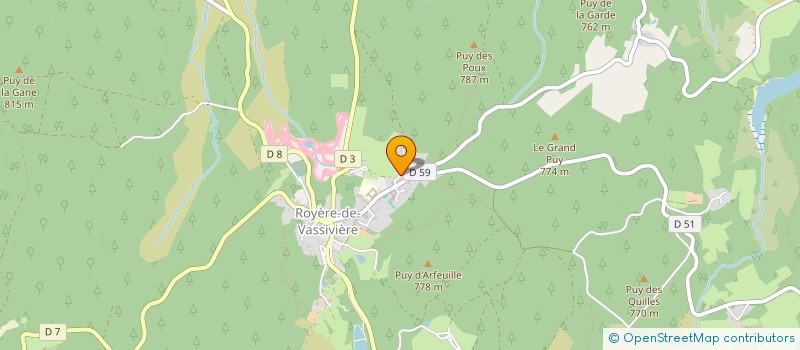 localisation de l'entreprise JARTIER  ROYERE-DE-VASSIVIERE