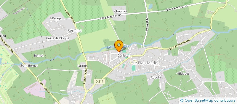 localisation de l'entreprise JAS à LE PIAN-MEDOC