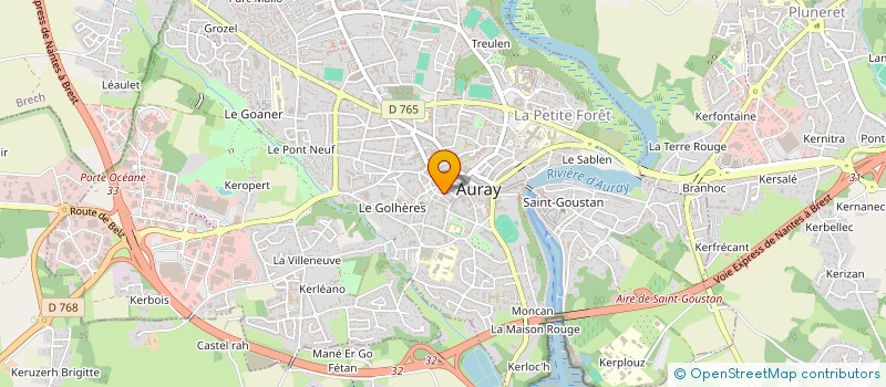 localisation de l'entreprise JAS à AURAY