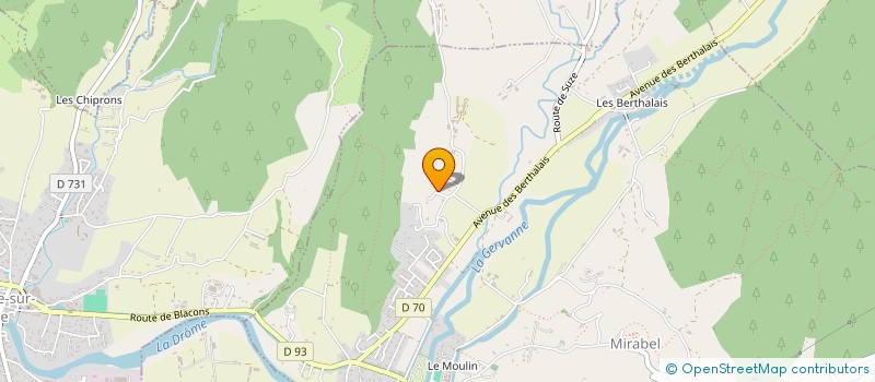 localisation de l'entreprise JASB  MIRABEL-ET-BLACONS