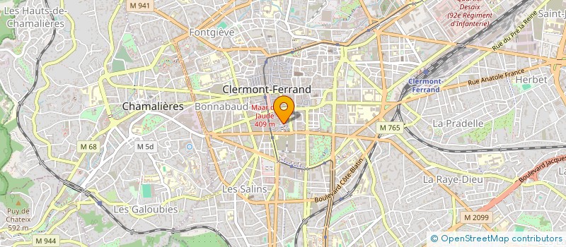 localisation de l'entreprise JAUDE 3 G  CLERMONT-FERRAND