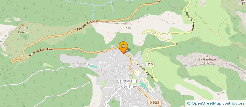 localisation de l'entreprise JAUDYS à SAINT-VALLIER-DE-THIEY