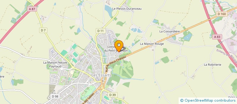 localisation de l'entreprise JAULON MICKAEL à ESSARTS-EN-BOCAGE