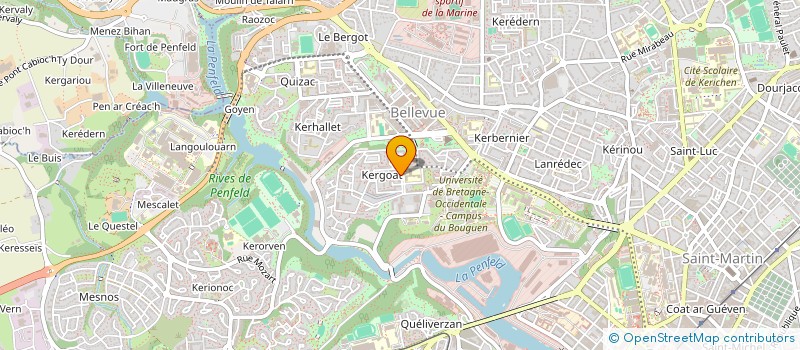 localisation de l'entreprise JAUNE & BLUE à BREST