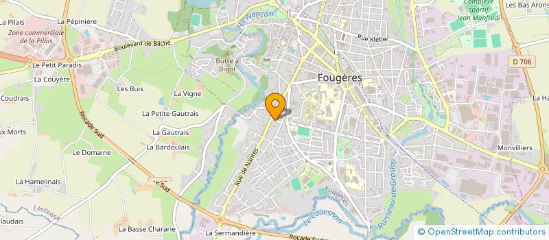 localisation de l'entreprise JAURES  FOUGERES