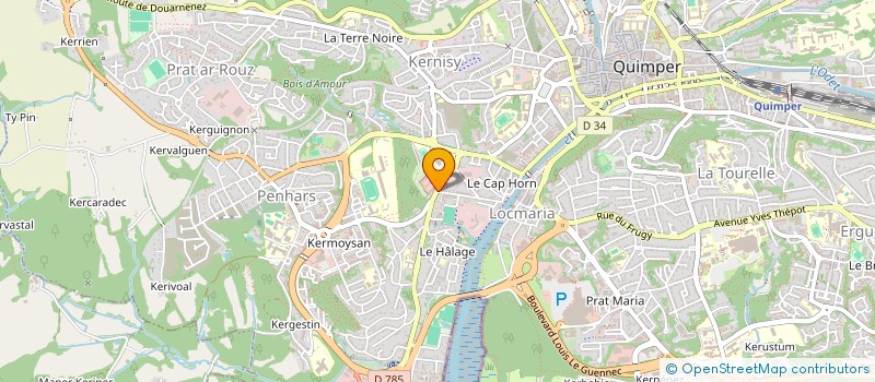 localisation de l'entreprise JAURES ALIMENTATION à QUIMPER