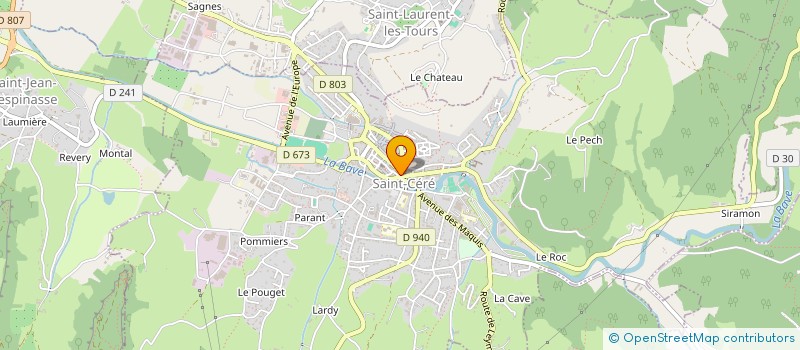 localisation de l'entreprise JAUZAC ALPHONSINE & BENNE JEAN CLAUDE  SAINT-CERE