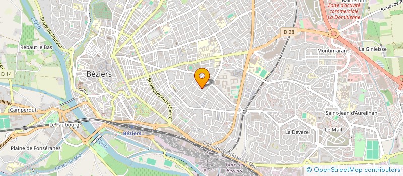 localisation de l'entreprise JAVACK  BEZIERS