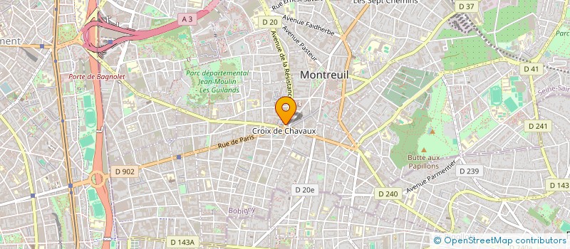 localisation de l'entreprise JAVAROU à MONTREUIL
