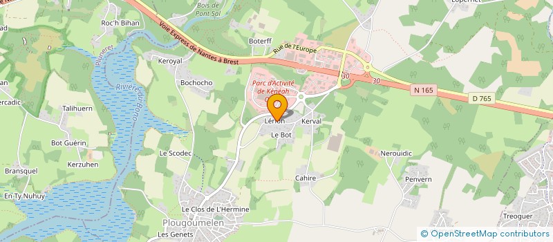 localisation de l'entreprise JAZKIN  PLOUGOUMELEN