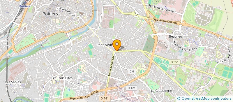 localisation de l'entreprise JAZZ A POITIERS  POITIERS