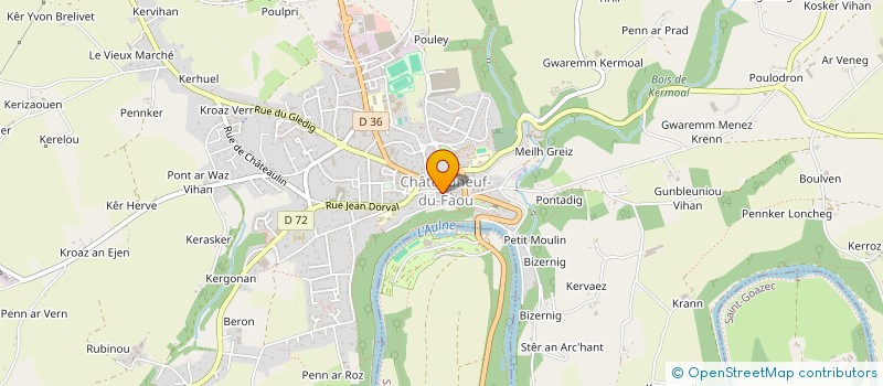 localisation de l'entreprise JAZZ KREIZ BREIZH à CHATEAUNEUF-DU-FAOU
