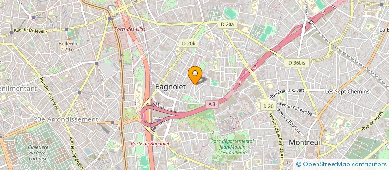 localisation de l'entreprise JAZZCITY à BAGNOLET