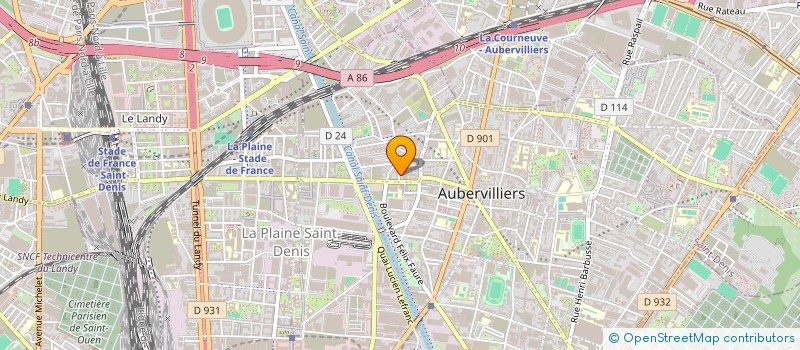 localisation de l'entreprise JB BAT  AUBERVILLIERS