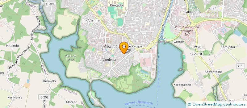 localisation de l'entreprise JB BONNETS ROUGES à VANNES