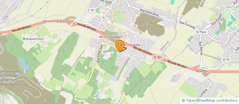 localisation de l'entreprise JB CARRELAGE ET PLATRERIE  HERSIN-COUPIGNY