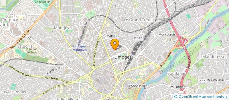 localisation de l'entreprise JB CLAVE DESIGN GLOBAL à LIMOGES