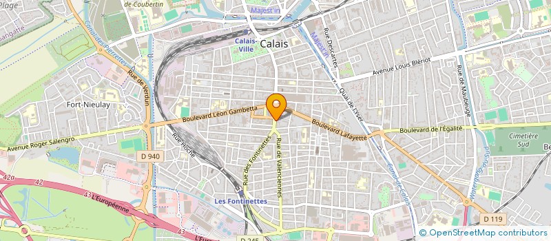 localisation de l'entreprise JB COURTAGE à CALAIS