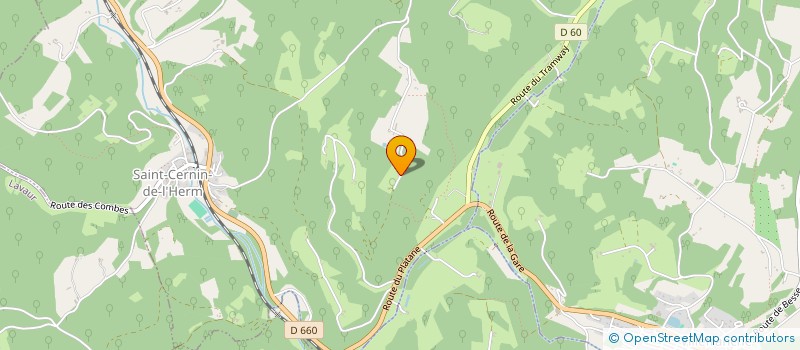 localisation de l'entreprise JB ET FILS TP  SAINT-CERNIN-DE-L'HERM