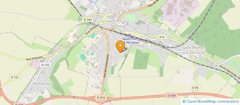localisation de l'entreprise JB FERMETURES à SAINT-POL-SUR-TERNOISE