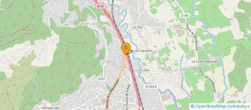 localisation de l'entreprise JB INDUSTRIE  SOLLIES-TOUCAS