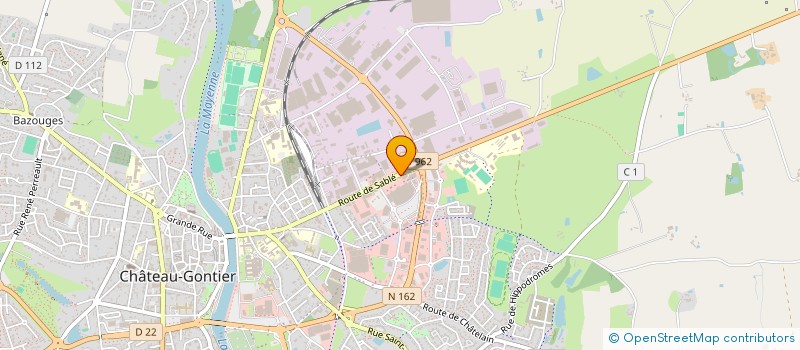 localisation de l'entreprise JB INVEST  CHATEAU-GONTIER-SUR-MAYENNE