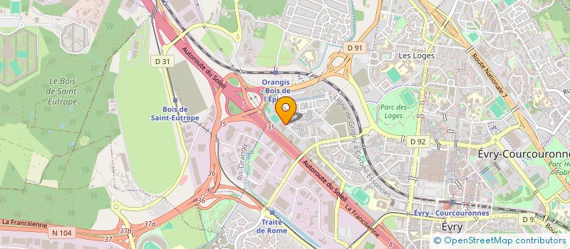 localisation de l'entreprise JB INVEST  EVRY-COURCOURONNES