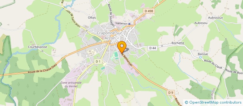 localisation de l'entreprise JB LA PRAIRIE  CRAPONNE-SUR-ARZON